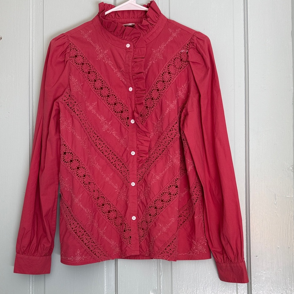 Sezane Lou Shirt Light Rosewood - Size 8